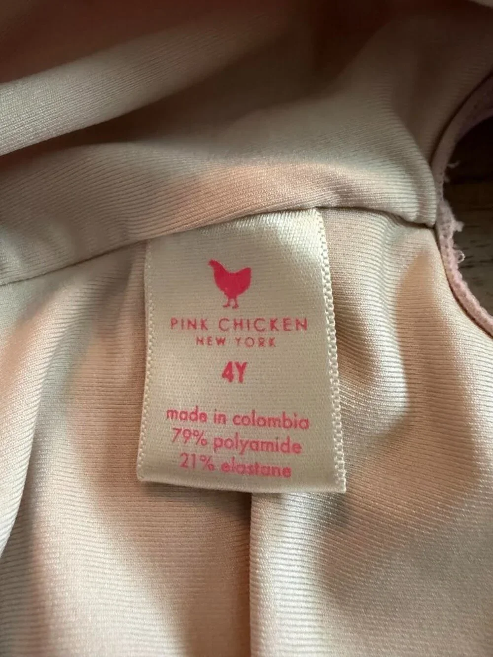 Two Pink Chicken Toddler Girl's Swim Suits S 4T